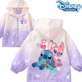 "Jaquetas da Disney do Stitch para Meninas – Jaquetas Infantis com Estampa Fofa de Desenho, Casuais, Esportivas, Casaco Infantil de Inverno