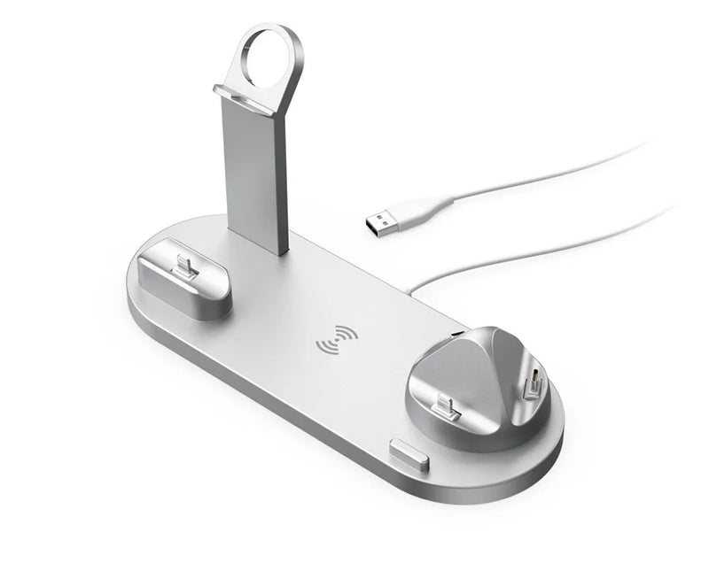 Carregador Sem Fio 7 em 1 de 30W – Base de Carregamento Rápido para iPhone 14, 13, 12 Pro Max