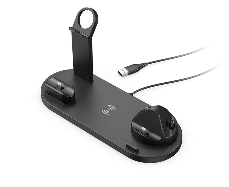 Carregador Sem Fio 7 em 1 de 30W – Base de Carregamento Rápido para iPhone 14, 13, 12 Pro Max