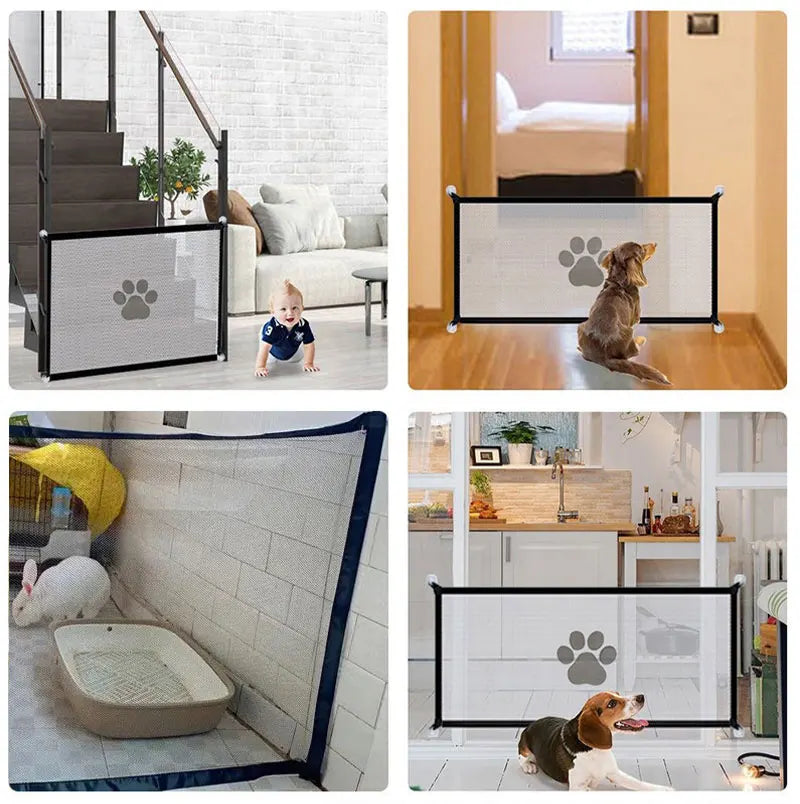 Cercas de Barreira para Pets – Portáteis, Dobráveis e com Tela Respirável para Gatos e Cães | Acessório de Segurança para Garantir a Proteção dos Animais de Estimação.