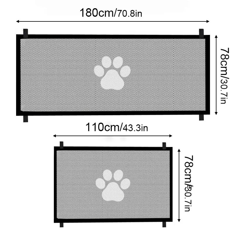 Cercas de Barreira para Pets – Portáteis, Dobráveis e com Tela Respirável para Gatos e Cães | Acessório de Segurança para Garantir a Proteção dos Animais de Estimação.