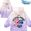 "Jaquetas da Disney do Stitch para Meninas – Jaquetas Infantis com Estampa Fofa de Desenho, Casuais, Esportivas, Casaco Infantil de Inverno