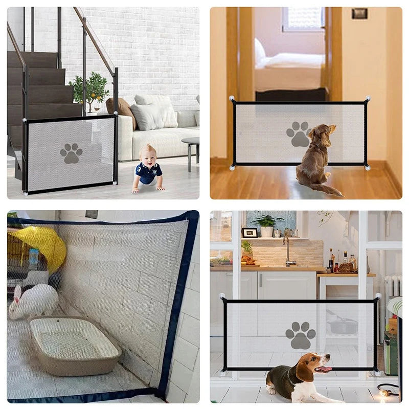 Cercas de Barreira para Pets – Portáteis, Dobráveis e com Tela Respirável para Gatos e Cães | Acessório de Segurança para Garantir a Proteção dos Animais de Estimação.