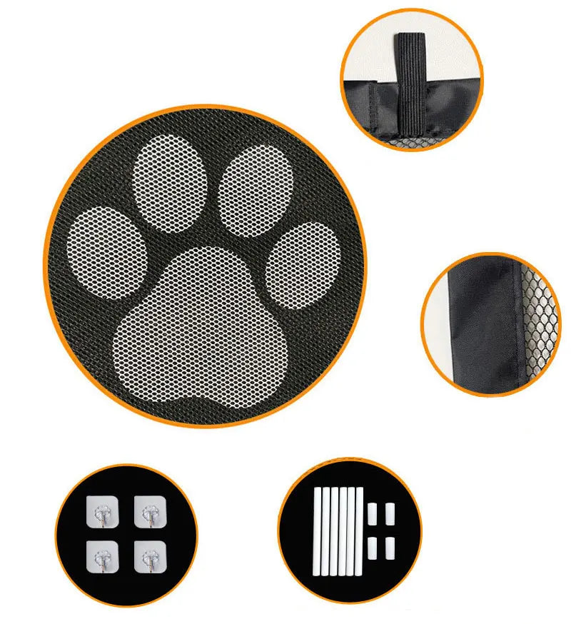 Cercas de Barreira para Pets – Portáteis, Dobráveis e com Tela Respirável para Gatos e Cães | Acessório de Segurança para Garantir a Proteção dos Animais de Estimação.