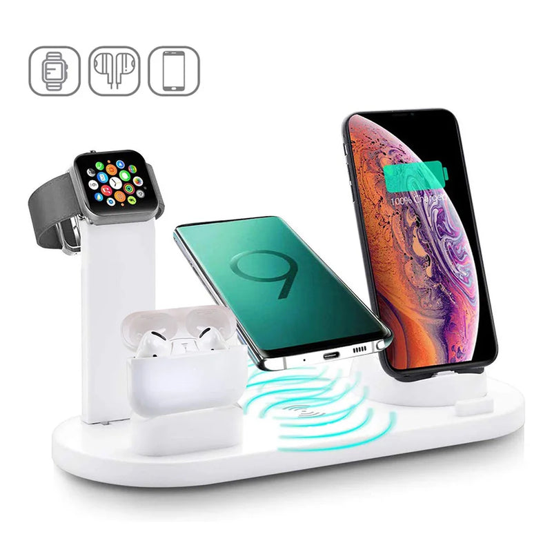 Carregador Sem Fio 7 em 1 de 30W – Base de Carregamento Rápido para iPhone 14, 13, 12 Pro Max