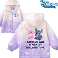 "Jaquetas da Disney do Stitch para Meninas – Jaquetas Infantis com Estampa Fofa de Desenho, Casuais, Esportivas, Casaco Infantil de Inverno